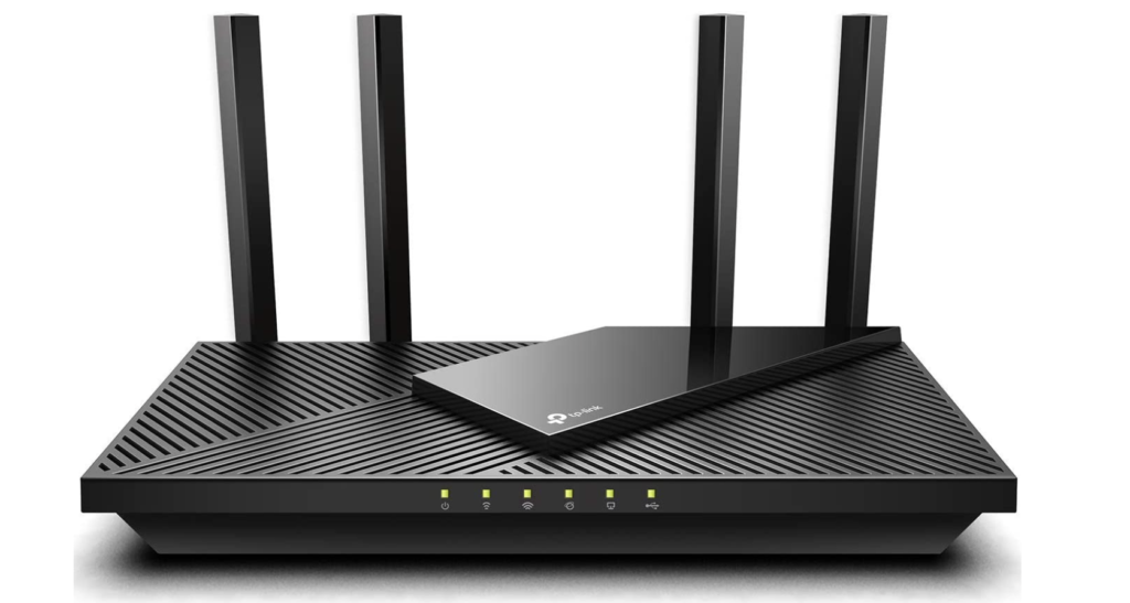 TP-Link AX1800 WiFi 6 Router (Archer AX21) - Dual-Band, Next-Gen Router with VPN Support, 1.8 Gbps Speeds, and Smart Home Compatibility.